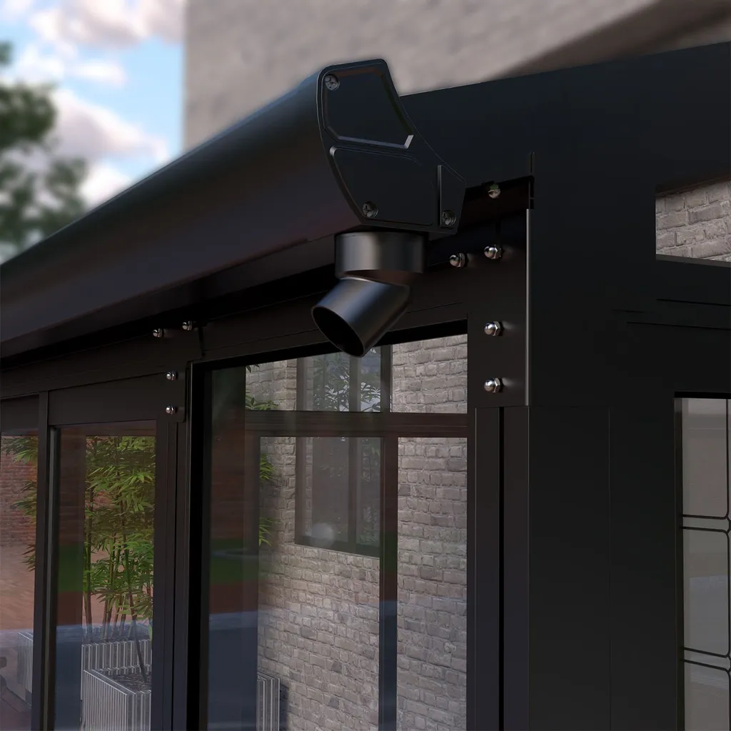 Juskys Wintergarten 12,5 M² - Mit Kristallklaren Wänden, Doppel-Schiebetüren & UV-Schutz – Wasserdicht & Winterfeste Überdachung Aus Aluminium - Grau 8 Juskys Wintergarten 12,5 M² - Mit Kristallklaren Wänden, Doppel-Schiebetüren & UV-Schutz – Wasserdicht & Winterfeste Überdachung Aus Aluminium - Grau – Bild 8