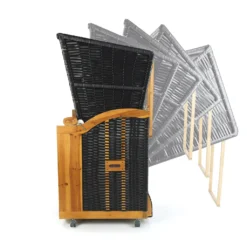 Hoberg 2-Sitzer-Strandkorb (Ostsee) Strandkorb Ostsee XXL Hoberg Volllieger Gartenliege 2-Sitzer Fichtenholz Rollen -Grünwelt Exporteren Garten-Winkel 7485e4f5154145f72fd5bda4052347e4