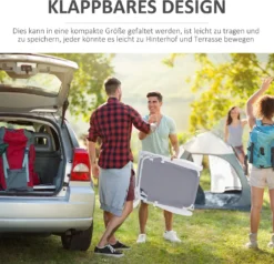 Outsunny Sonnenliege, Klappbare Strandliege, 4-stufige Gartenliege, Textil, Grau, 186 X 66 X 80 Cm -Grünwelt Exporteren Garten-Winkel 74b68fe336c4ca42f4c80141ea4fb853