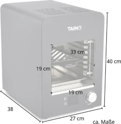 TAINO Beef-Grill Elektrisch Oberhitzegrill Steakgrill 800 Grad Hochleistungsgrill Edelstahl Schwarz -Grünwelt Exporteren Garten-Winkel 757cc903396385fbd8f1dc4e916b221e