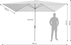 Dehner Sonnenschirm Samos, Ca. 300 X 265 X 200 Cm, Aluminium/Polyester, Braun -Grünwelt Exporteren Garten-Winkel 75e1ee9840f6725375391a7d0dfc4d9b