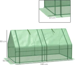 Outsunny Gewächshaus Treibhaus Tomatenhaus Frühbeet 180 X 90 X 90 Cm Grün -Grünwelt Exporteren Garten-Winkel 763ee2aae37b81e780ff2a9482b6fc1a