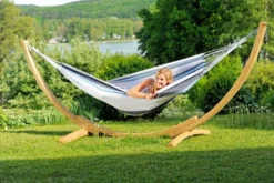 Amazonas Hängematte Und Gestell Apollo Set Marine 210 X 140 Cm; Bunt, AZ-6010120 -Grünwelt Exporteren Garten-Winkel 76659a60030c9b0e965d5797d62e2318