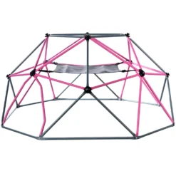 Merax 8FT Klettergerüst Ø 244cm Kletterkuppel Kinder Kletterleiter, Klettergerüst Mit Hängematte, 375 Kg Belastbar, Rosa-Schwarz -Grünwelt Exporteren Garten-Winkel 76814a95685cf1a153096eb49aed5282