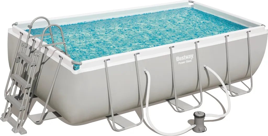 Bestway Power Steel™ Frame Pool-Set, Eckig, Mit Filterpumpe & Sicherheitsleiter 404 X 201 X 100 Cm 14 Bestway Power Steel™ Frame Pool-Set, Eckig, Mit Filterpumpe & Sicherheitsleiter 404 X 201 X 100 Cm – Bild 14