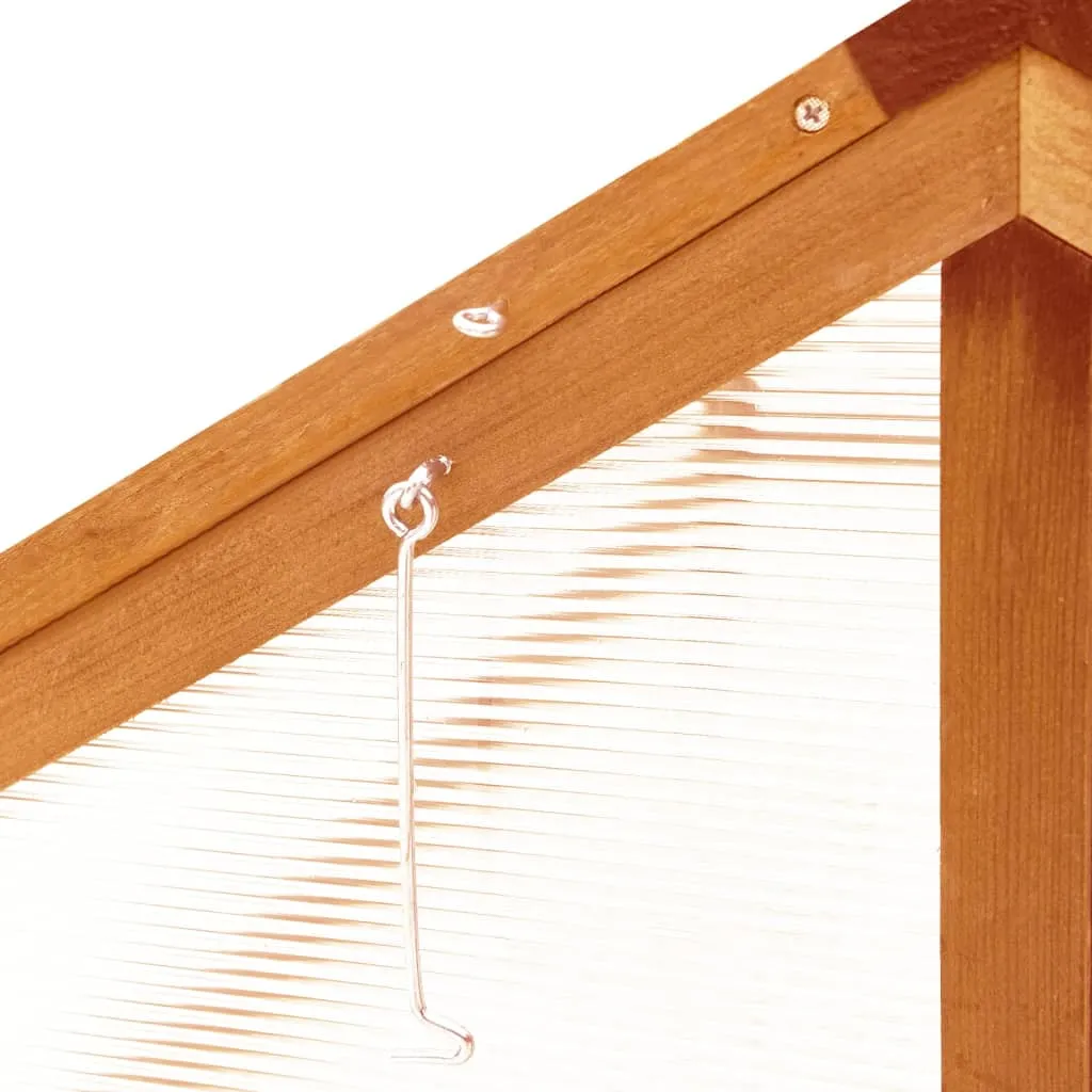 VidaXL Gewächshaus Braun 114x80x50 Cm Tannenholz 6 VidaXL Gewächshaus Braun 114x80x50 Cm Tannenholz – Bild 6