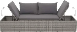 VIDAXL Gartenbett Grau 195×60 Cm Poly Rattan -Grünwelt Exporteren Garten-Winkel 774863a5c8085553f74d7ef634c4557f