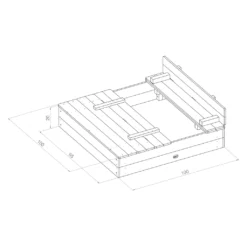 AXI Sandkasten Ella Aus Holz Mit Deckel | Sand Kasten Mit Sitzbank & Abdeckung Für Kinder In Anthrazit & Braun | 100 X 95 Cm -Grünwelt Exporteren Garten-Winkel 774a478f7ba27b2f0a91ba54b6a423ce