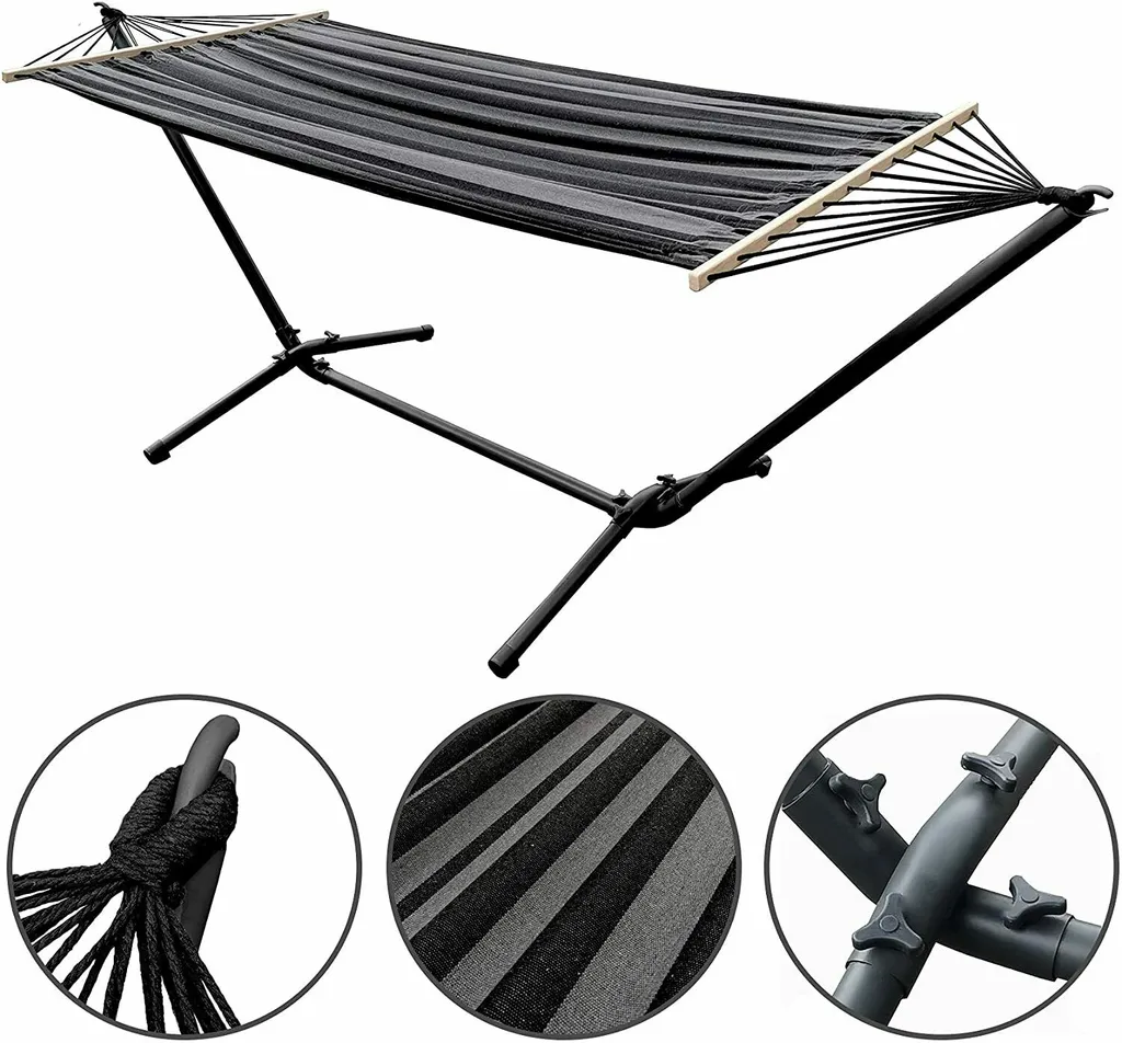 Hängemattengestell Inklusive Hängematte (bis 100Kg) 1 Hängemattengestell Inklusive Hängematte (bis 100Kg)