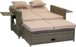 Greemotion Gartensofa / Loungebett Bahia Twin Aus Polyrattan, Sand-grau -Grünwelt Exporteren Garten-Winkel 77a2c9652be48217c45ee86983db2369