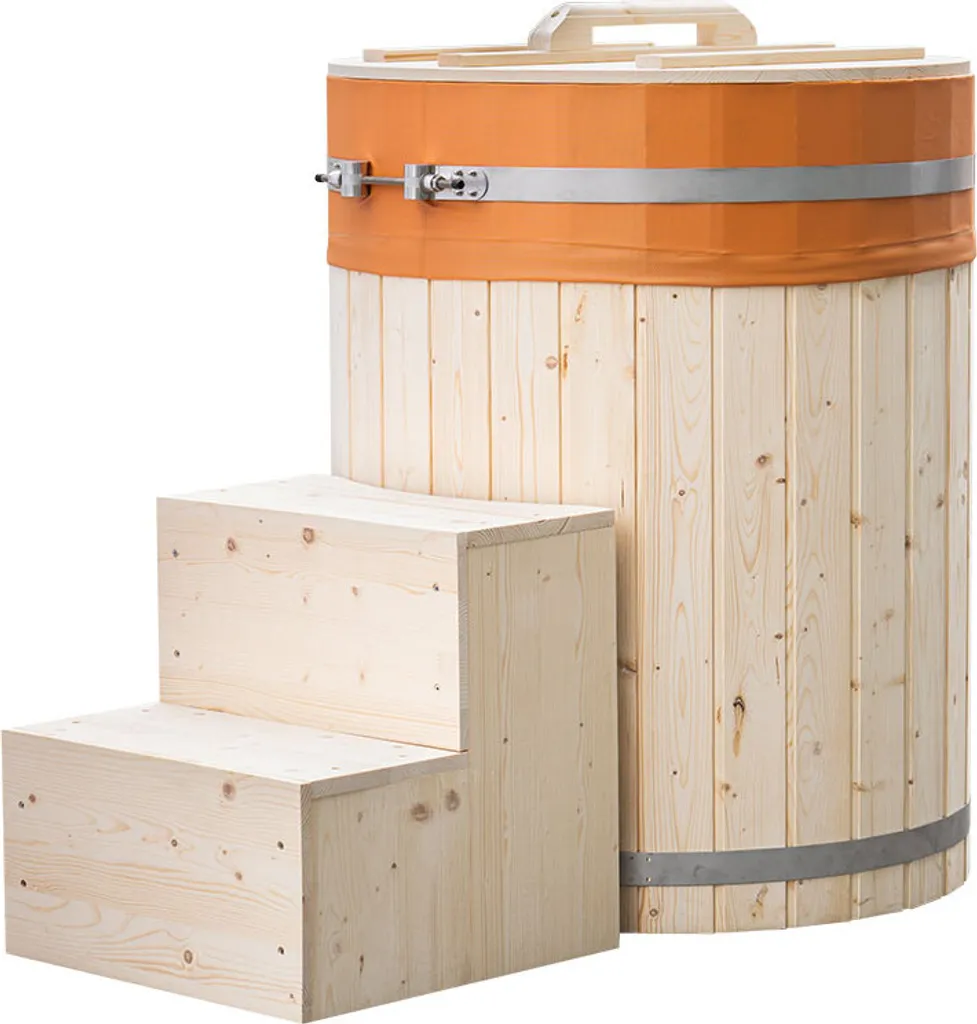 HOME DELUXE - Cold Tub / Badefass (180cm) ARUM - Aus Nordischer Fichte, Mit Integriertem Sitz I Badebottich, Eispool 7 HOME DELUXE - Cold Tub / Badefass (180cm) ARUM - Aus Nordischer Fichte, Mit Integriertem Sitz I Badebottich, Eispool – Bild 7