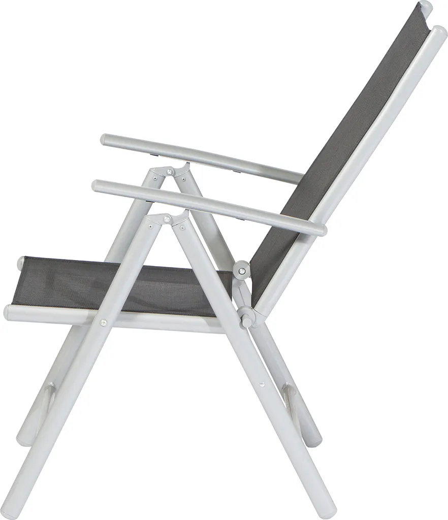 Siena Garden Saturn Klappsessel 2er Set, Gestell Aluminium In Silber, Fläche Textilbezug In Schwarz 7 Siena Garden Saturn Klappsessel 2er Set, Gestell Aluminium In Silber, Fläche Textilbezug In Schwarz – Bild 7