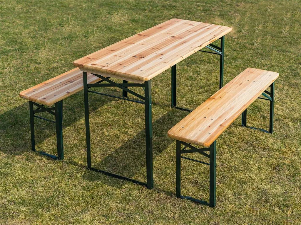 GLÜCKLICHES GRÜN Garten Bier Set 120 Cm 2 GLÜCKLICHES GRÜN Garten Bier Set 120 Cm – Bild 2