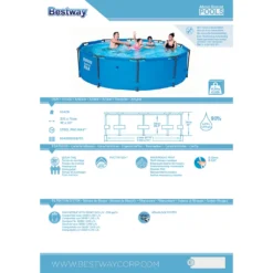 Bestway Frame Pool “Steel Pro™” 305x76 Cm - Rund - 4.678 L; 56406 23 Bestway Frame Pool “Steel Pro™” 305x76 Cm - Rund - 4.678 L; 56406 -Grünwelt Exporteren Garten-Winkel 793eea03200b99b433409fb03727fef5