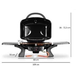 BBQ-Toro Tragbarer Tisch Gasgrill Mit Grilltisch Für Balkon, Camping -Grünwelt Exporteren Garten-Winkel 7987f4b0650b7c48f0b32e52d92eaf82