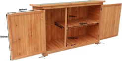 MCombo Gartenschrank Gerätescharank Gerätehaus Geräteschuppen Gartenhaus Holz 1280 -Grünwelt Exporteren Garten-Winkel 7a39de5d76ad14d8d63fb7dd3a9af84d
