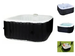 SUN SPA Laminierter Quadratischer Aufblasbarer Whirlpool - 4 Personen - 1, 55 X H 0, 65 M -Grünwelt Exporteren Garten-Winkel 7a3ecf8e48a7537c3e4c9b25cac5b47e