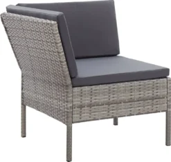 VidaXL 6-tlg. Garten-Sofagarnitur Mit Auflagen Poly Rattan Grau -Grünwelt Exporteren Garten-Winkel 7a692de1dfe1d34dba310cef3019d4ec