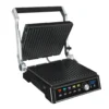 GUTFELS Kontaktgrill KG 8101 Si | Antihaftbeschichtete Grillplatten | 5 Autogrillprogramme | 2000 Watt | Silber