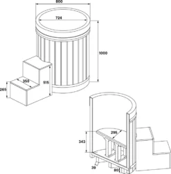 HOME DELUXE - Cold Tub / Badefass (180cm) ARUM - Aus Nordischer Fichte, Mit Integriertem Sitz I Badebottich, Eispool 31 HOME DELUXE - Cold Tub / Badefass (180cm) ARUM - Aus Nordischer Fichte, Mit Integriertem Sitz I Badebottich, Eispool -Grünwelt Exporteren Garten-Winkel 7b8e26e414309fff1d973f2d3290693d