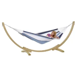 Amazonas Hängematte Und Gestell Apollo Set Marine 210 X 140 Cm; Bunt, AZ-6010120 -Grünwelt Exporteren Garten-Winkel 7ccba2ccdc4f270092656608b613f83d