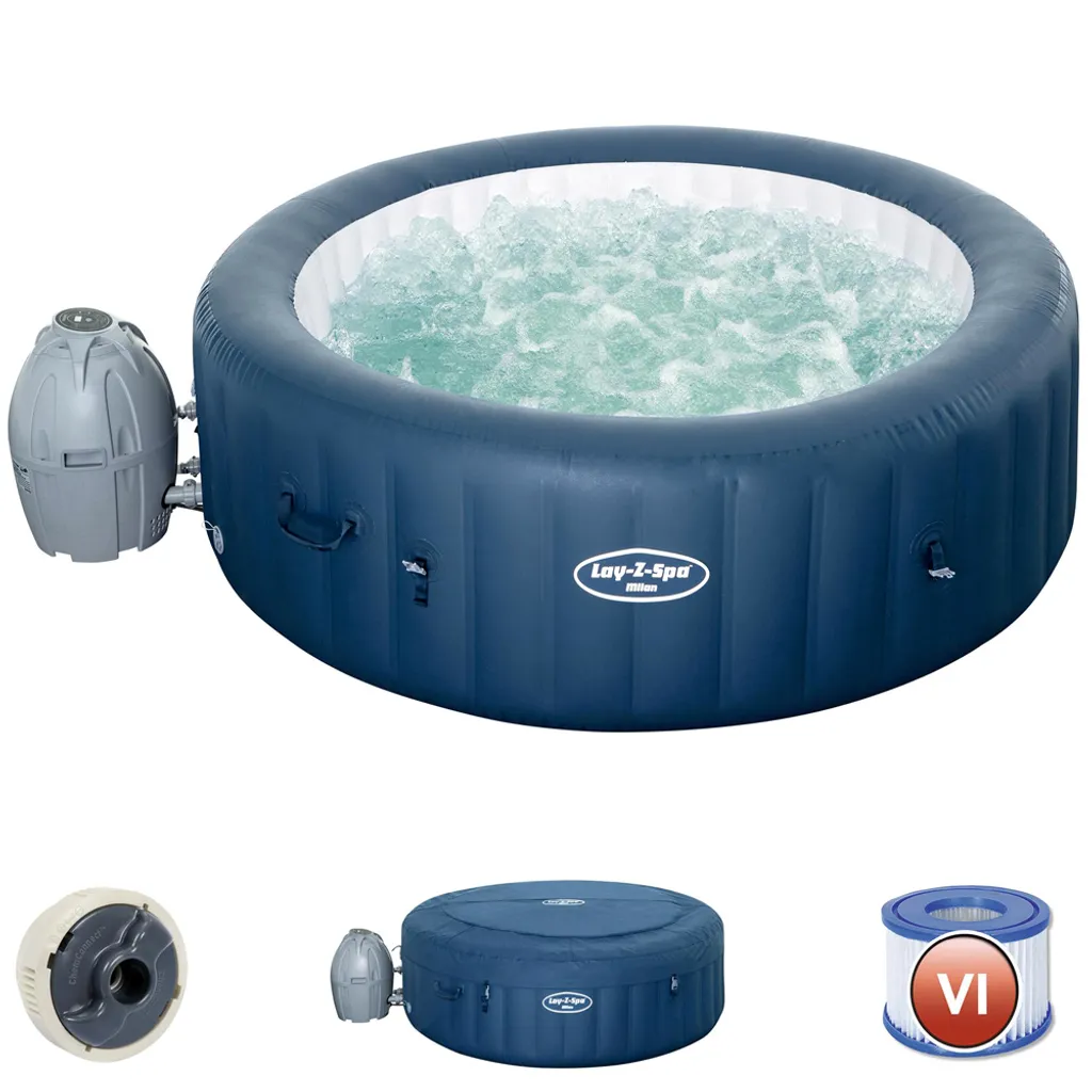Bestway Lay-Z-Spa™ Milan AirJet Plus™ Rund, 196 X 71 Cm Mit App-Steuerung 2 Bestway Lay-Z-Spa™ Milan AirJet Plus™ Rund, 196 X 71 Cm Mit App-Steuerung – Bild 2