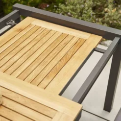 Zurigo Auszietisch 180/240x90cm Teakholz / Anthrazit -Grünwelt Exporteren Garten-Winkel 7d3af97b4eda73e34609061655e6ff94