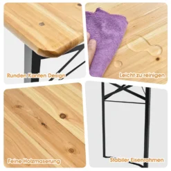 COSTWAY 3tlg. Bierzeltgarnitur Picknicktisch Mit 2 Sitzbänke, Campingtisch Set Metallrahmen, Festzeltgarnitur Für Terrasse, Garten 178 X 46 X 76cm 9 COSTWAY 3tlg. Bierzeltgarnitur Picknicktisch Mit 2 Sitzbänke, Campingtisch Set Metallrahmen, Festzeltgarnitur Für Terrasse, Garten 178 X 46 X 76cm -Grünwelt Exporteren Garten-Winkel 7d61e1646bc1fa123f68846a6dee5506