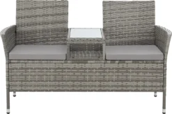 SVITA CHICAGO Rattan-Bank Garten-Bank Lounge Sitzecke Grau -Grünwelt Exporteren Garten-Winkel 7d83e932d13493a49b56aedf8a5ec5e7