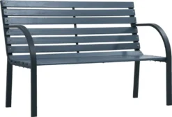 VidaXL Gartenbank 120 Cm Grau Holz