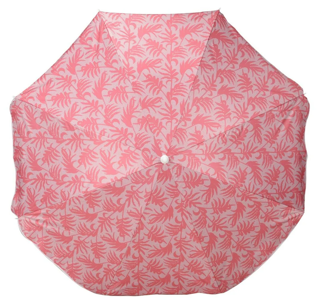 Sonnenschirm UV Schutz 50+ Strandschirm Balkonschirm Schirm Knickbar Ø 160 Cm Koralle 1 Sonnenschirm UV Schutz 50+ Strandschirm Balkonschirm Schirm Knickbar Ø 160 Cm Koralle