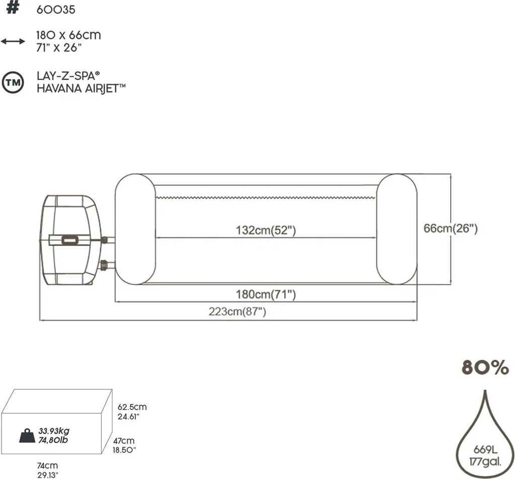 Bestway® LAY-Z-SPA® WLAN-Whirlpool Havana AirJet™ Ø 180 X 66 Cm, Rund 16 Bestway® LAY-Z-SPA® WLAN-Whirlpool Havana AirJet™ Ø 180 X 66 Cm, Rund – Bild 16