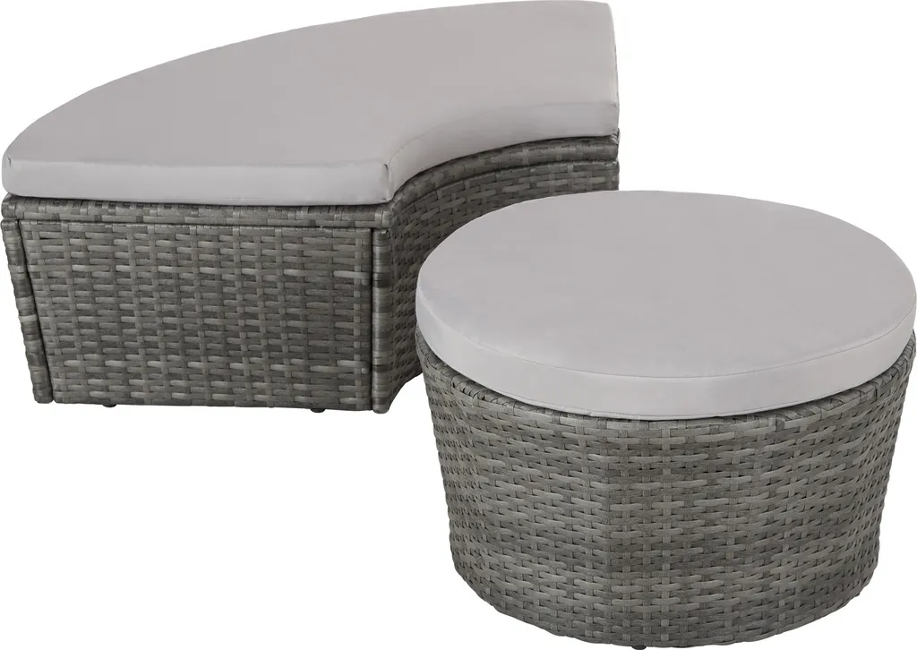 Tectake Sonneninsel Rattan Mit Aluminiumgestell Und Sonnendach - Grau 10 Tectake Sonneninsel Rattan Mit Aluminiumgestell Und Sonnendach - Grau – Bild 10