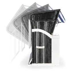 Blumfeldt Hiddensee Strandkorb XL 2-Sitzer , Volllieger Blau / Weiß Gestreift -Grünwelt Exporteren Garten-Winkel 7ff8ae1fe1c5c24f396f0ed8e94f6de9