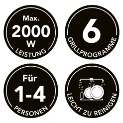 Kontaktgrill Tischgrill Sandwichtoaster Mit 6 Programmen - 2000W MAXXMEE -Grünwelt Exporteren Garten-Winkel 81c92a9e8f06d04a29ee36c83b0efb5d