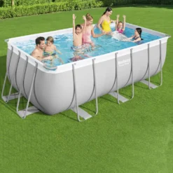 Bestway Power Steel™ Frame Pool Komplett-Set, Eckig, 412x201x122cm, 56457 -Grünwelt Exporteren Garten-Winkel 830f68e6357a6d1891ea7efa0d3d54ea
