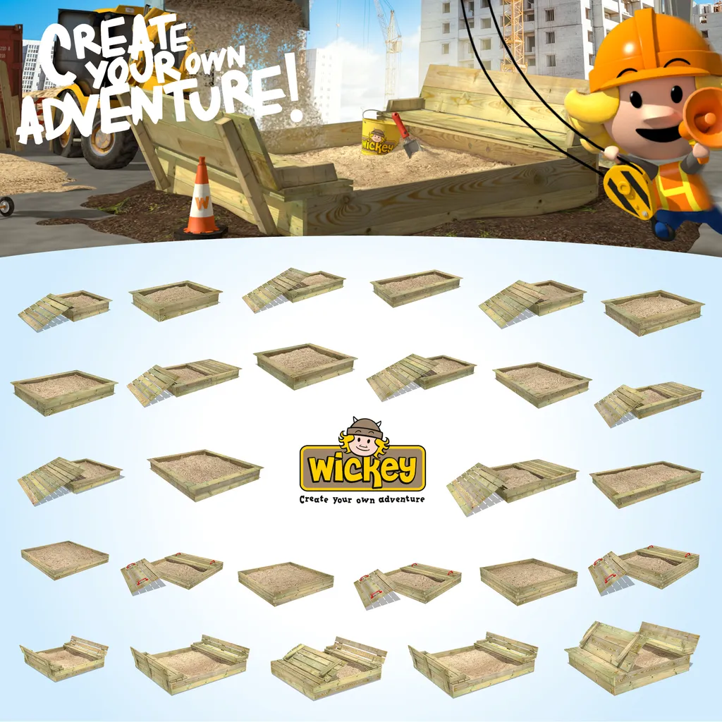 WICKEY King Kong 195 X 300 Cm Sandkasten Sandkiste Mit Sitzbank Garten Kinder Buddelkiste 3 WICKEY King Kong 195 X 300 Cm Sandkasten Sandkiste Mit Sitzbank Garten Kinder Buddelkiste – Bild 3