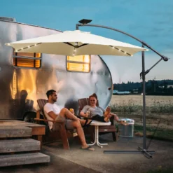 EINFEBEN 3m Sonnenschirm Mit LED Solar Ampelschirm Balkonschirm Marktschirm UV40+ Gartenschirm,Beige 11 EINFEBEN 3m Sonnenschirm Mit LED Solar Ampelschirm Balkonschirm Marktschirm UV40+ Gartenschirm,Beige -Grünwelt Exporteren Garten-Winkel 8340c9f53ec25200fbeb4b8540b2b187