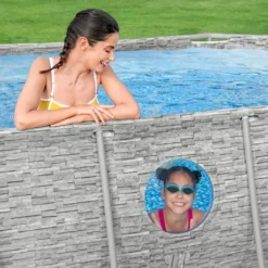 Bestway 56714 Oval Aufstellpool Mit Bullauge Swim Vista 427x250x100 CmGestalten: Oval, Maße: 4 - 4,99 M, Filterpumpe: 58383 -Grünwelt Exporteren Garten-Winkel 83df4e3bd72ed268d5eddc302519da18