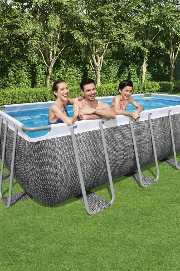 Bestway Power Steel™ Frame Pool Komplett-Set, Eckig, Mit Filterpumpe, Sicherheitsleiter & Abdeckplane 549 X 274 X 122 Cm, Schwimmbecken, Schwimmen, Pools 18 Bestway Power Steel™ Frame Pool Komplett-Set, Eckig, Mit Filterpumpe, Sicherheitsleiter & Abdeckplane 549 X 274 X 122 Cm, Schwimmbecken, Schwimmen, Pools – Bild 18