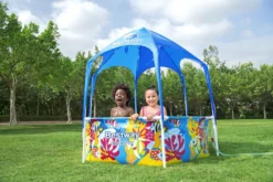 Bestway® Steel Pro™ Aufstellpool Mit Sonnenschutzdach "Splash-in-Shade" Ohne Pumpe Ø 183 X 51 Cm, Buntes Unterwasser-Design, Rund -Grünwelt Exporteren Garten-Winkel 83ec155bf1147a4a15fc49ae4113d594