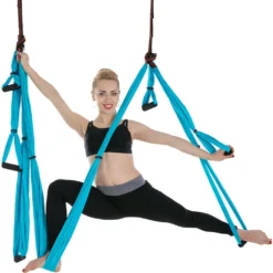 Aerial Yoga Hängematten,Ultra Starke Antigravity Yoga Schaukel,Luft Trapez Kit - Inversionsübungen, Verbesserte Flexibilität & Kernfestigkeit （Blau） -Grünwelt Exporteren Garten-Winkel 847ff59b06882f7abffd65ebffa750c5