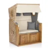 Hoberg Premium 2-Sitzer-Strandkorb Mit Bullaugen