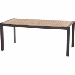 Zurigo Auszietisch 180/240x90cm Teakholz / Anthrazit