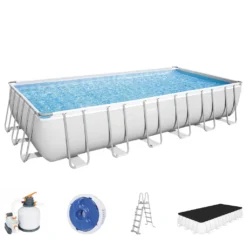 Bestway Power Steel™ Frame Pool Komplett-Set, Eckig, Mit Sandfilteranlage, Sicherheitsleiter & Abdeckplane 732 X 366 X 132 Cm 39 Bestway Power Steel™ Frame Pool Komplett-Set, Eckig, Mit Sandfilteranlage, Sicherheitsleiter & Abdeckplane 732 X 366 X 132 Cm -Grünwelt Exporteren Garten-Winkel 857c122365635f68b704939ea22fb87b