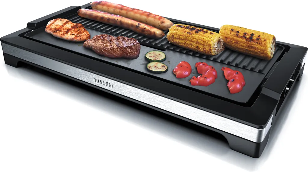 Arendo Tischgrill Elektrisch – XXL Elektrogrill Party Grill - Abnehmbare Platte - Fettauffangschale – Für BBQ, Steaks, Würstchen, Fisch, Gemüse Etc. – Indoor Und Outdoor - BPA-frei 1 Arendo Tischgrill Elektrisch – XXL Elektrogrill Party Grill - Abnehmbare Platte - Fettauffangschale – Für BBQ, Steaks, Würstchen, Fisch, Gemüse Etc. – Indoor Und Outdoor - BPA-frei