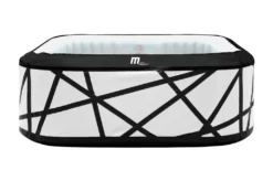 MSPA Premium SOHO Whirlpool, Silber/schwarz, Rhino-Tech, 185x185x68 Cm / 930L, Inkl. Fernbedienung, Für Bis Zu 6 Personen