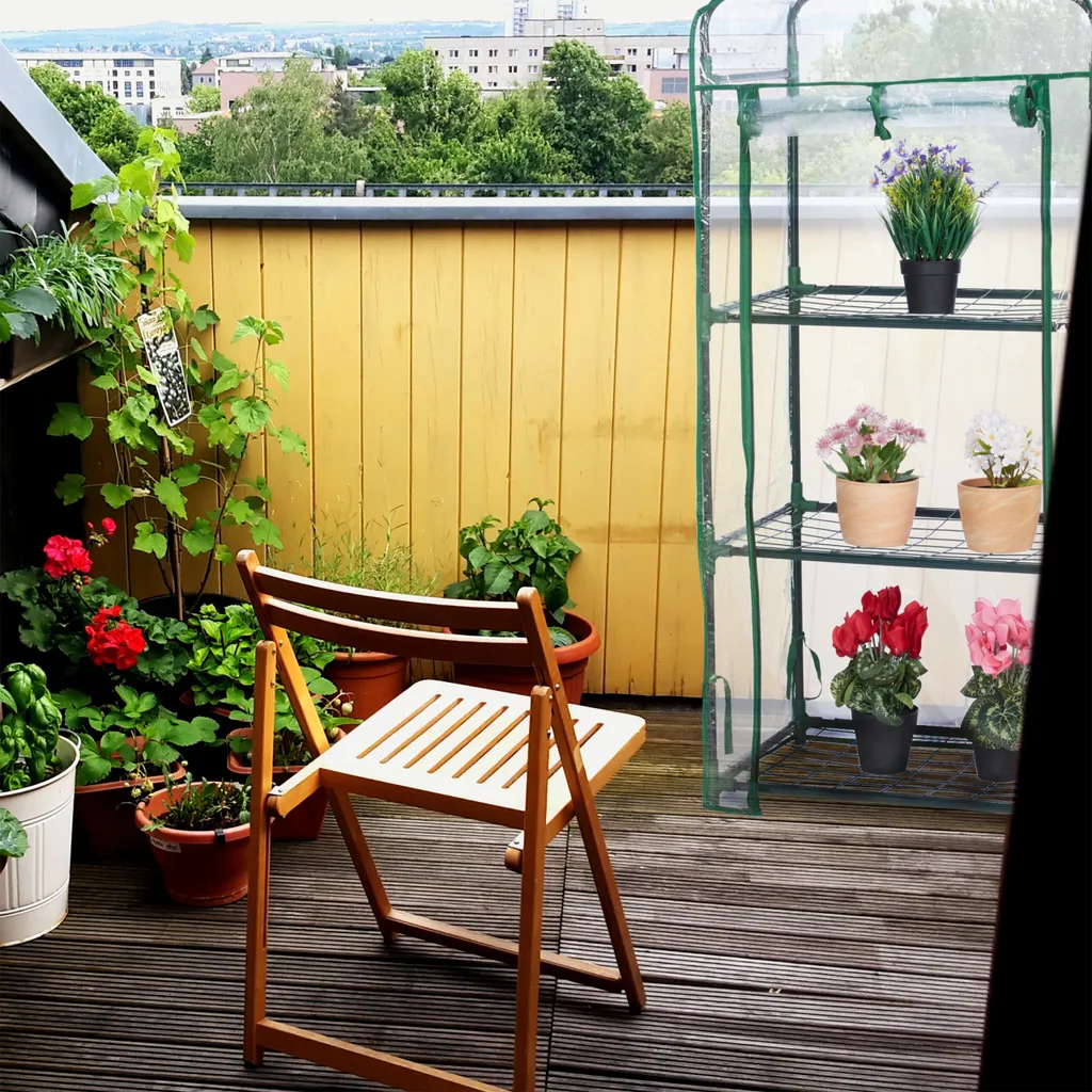 Relaxdays Gewächshaus Balkon 3 Etagen 5 Relaxdays Gewächshaus Balkon 3 Etagen – Bild 5