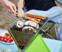 Steinborg Klappgrill | Laptopgrill | Campinggrill | Blitzschneller Aufbau | Hitzebeständiger Rahmen | Grün -Grünwelt Exporteren Garten-Winkel 86898927a663f73cb203a4c9d8096219