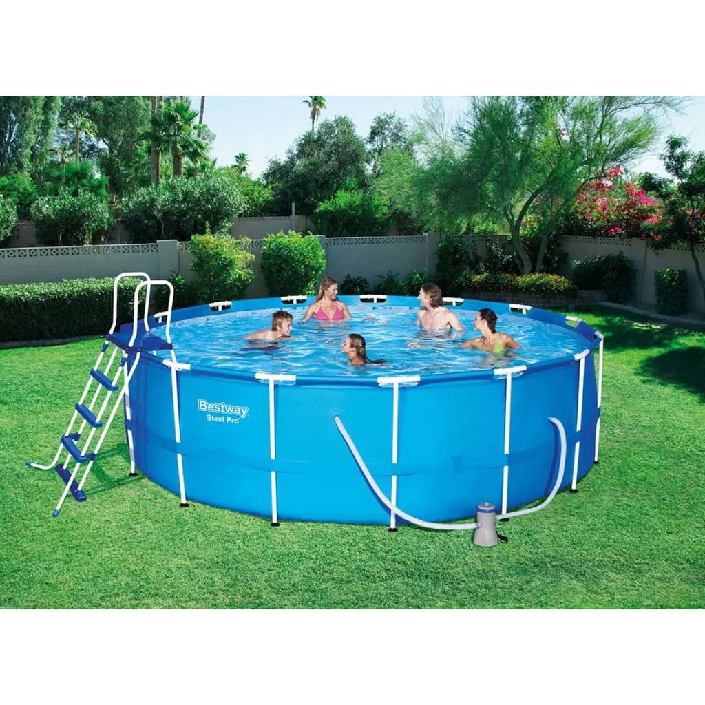 Bestway Steel Pro Max™ Frame Pool Komplett-Set, Rund, Mit Filterpumpe, Sicherheitsleiter & Abdeckplane 457 X 122 Cm 15 Bestway Steel Pro Max™ Frame Pool Komplett-Set, Rund, Mit Filterpumpe, Sicherheitsleiter & Abdeckplane 457 X 122 Cm – Bild 15